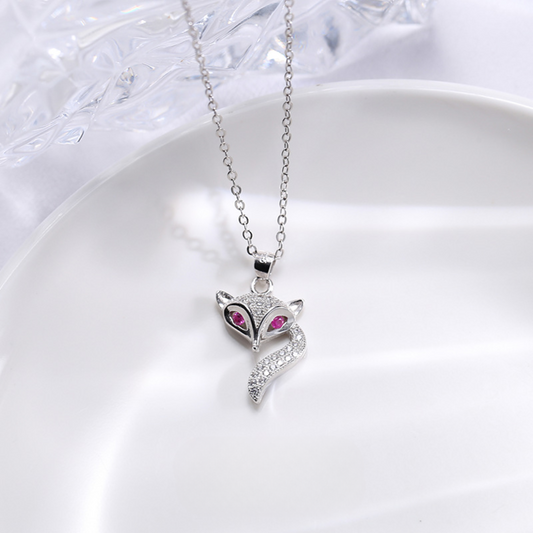 Kitsune 925 Silver Diamond Necklace