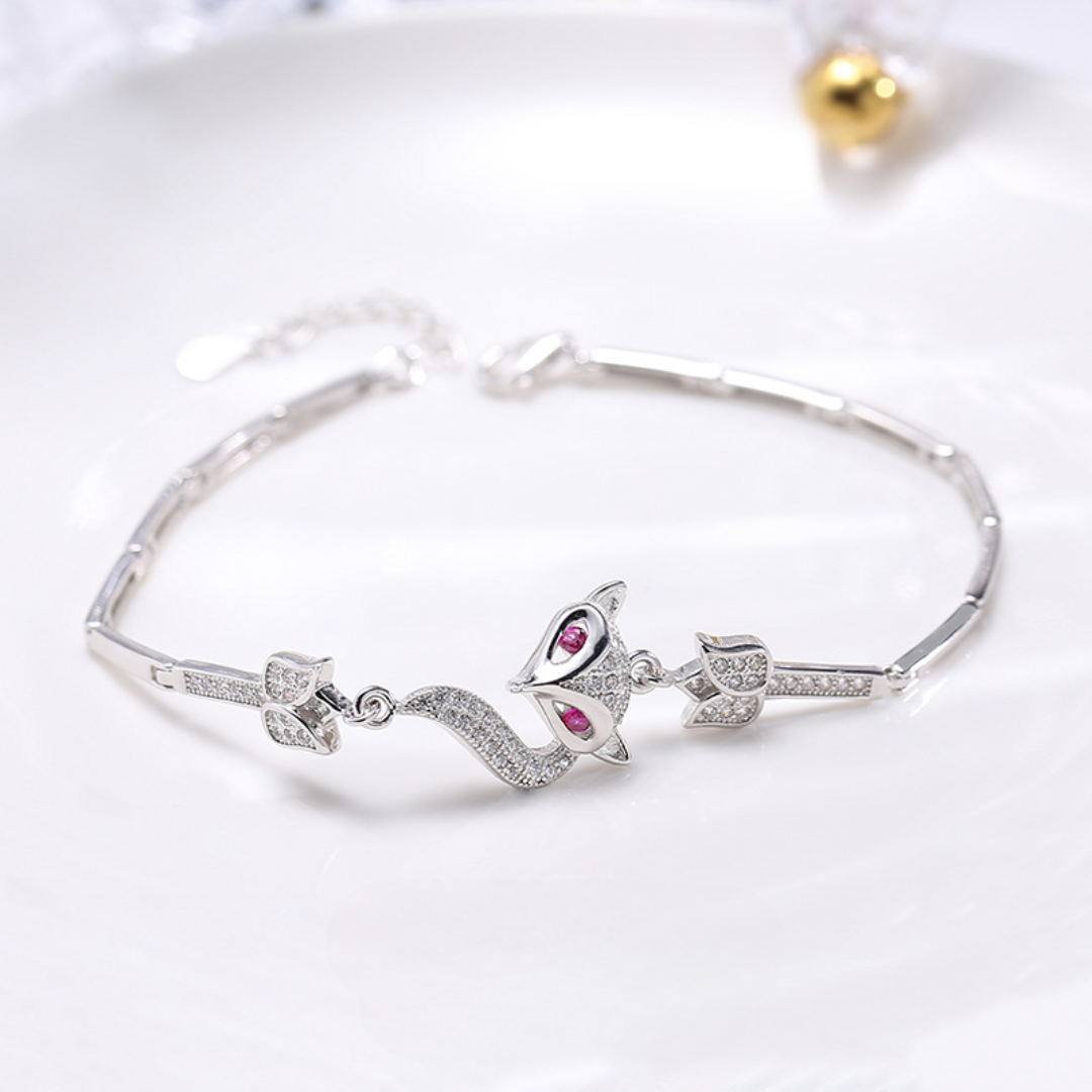 Kitsune 925 Silver Diamond Bracelet