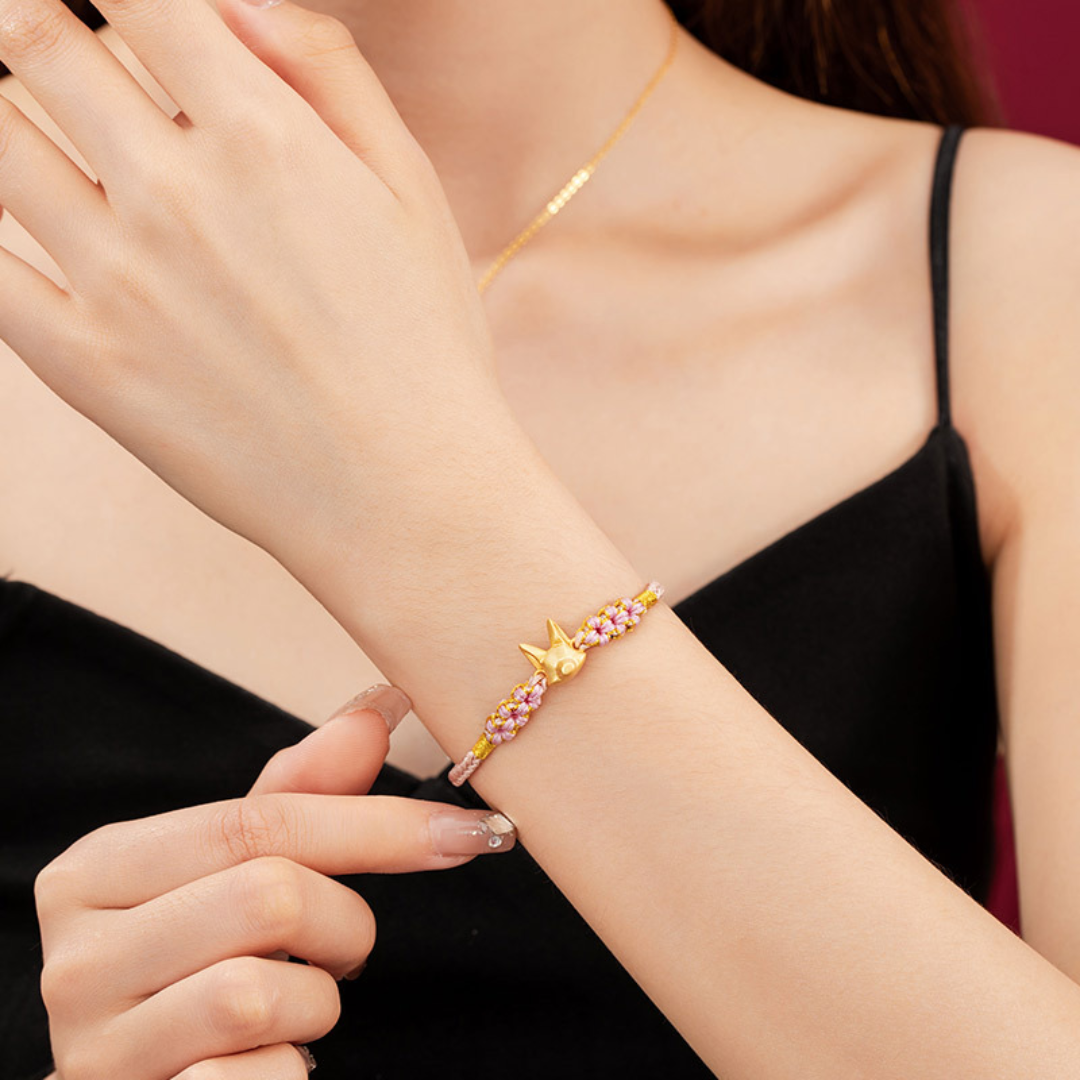 Kitsune Gold-Plated Rope Bracelet