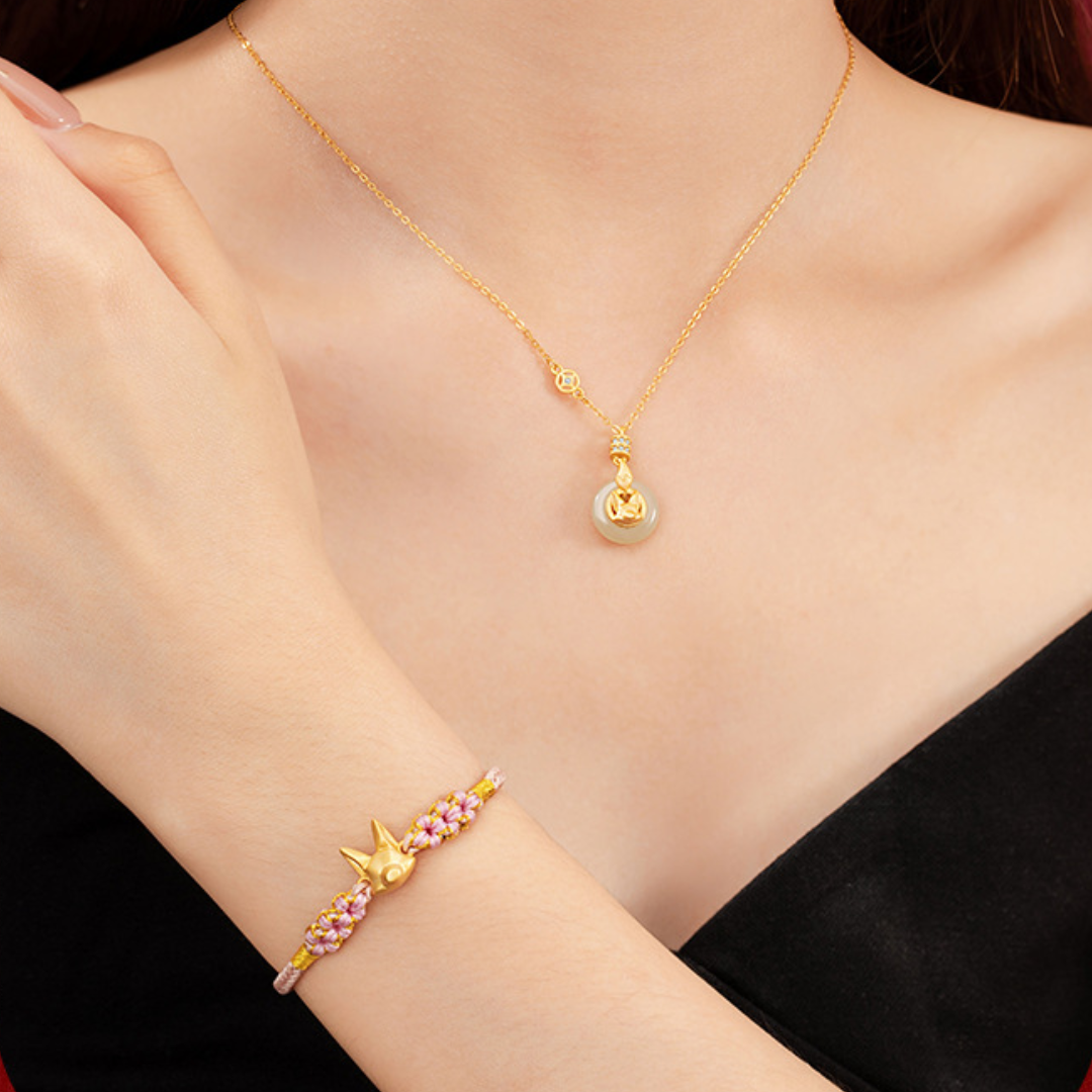 Kitsune Gold-Plated Rope Bracelet