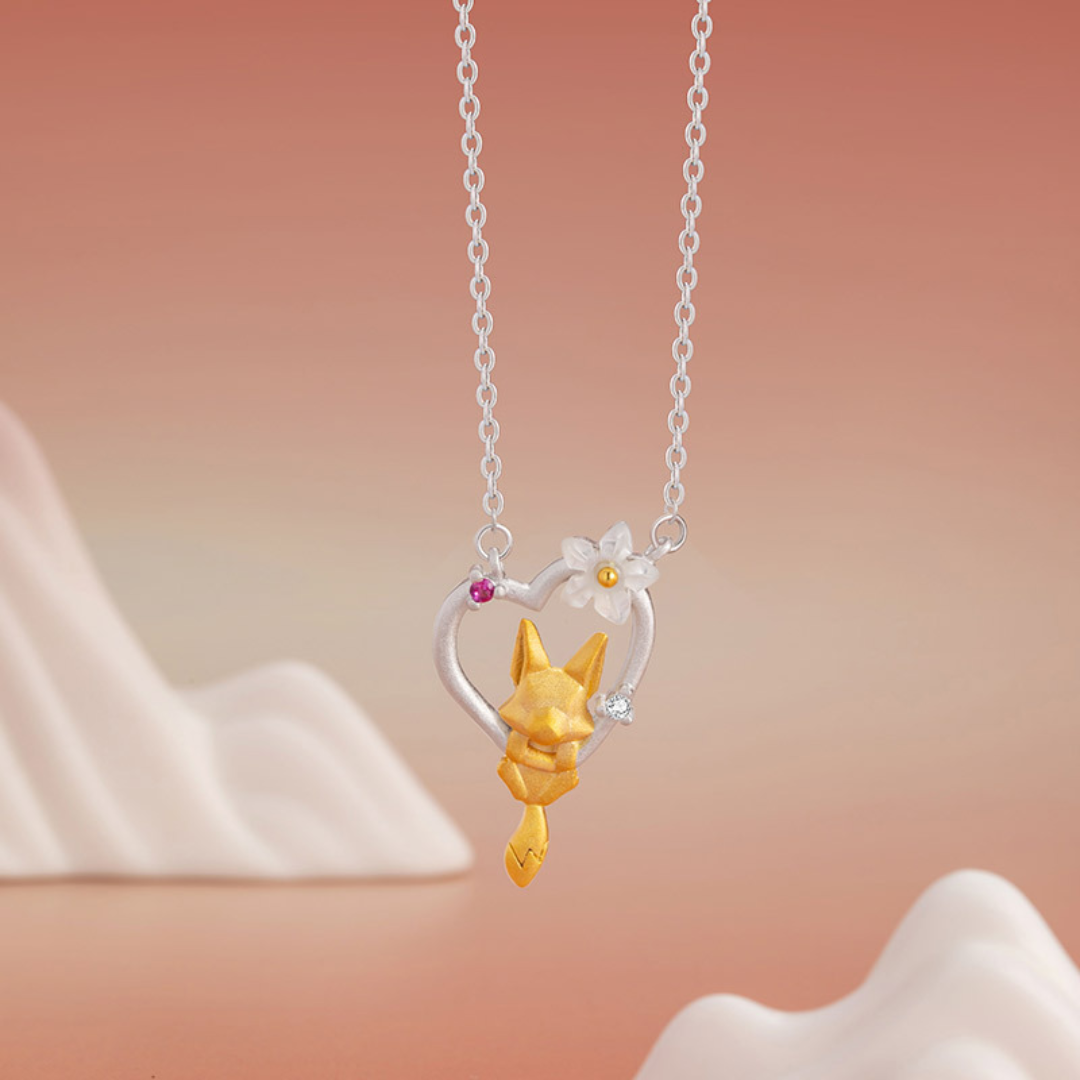 Kitsune Gold-Plated 925 Blossom Necklace