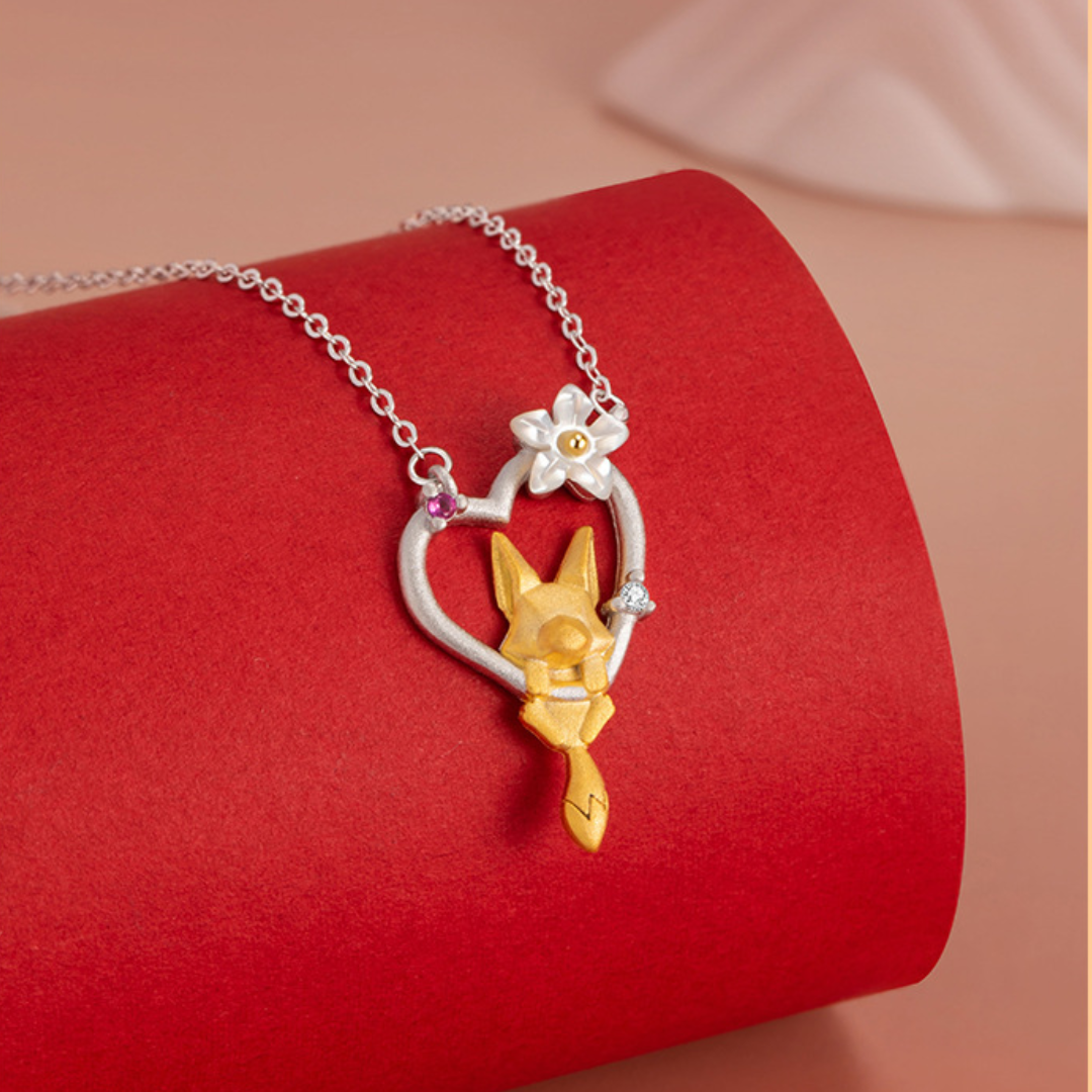 Kitsune Gold-Plated 925 Blossom Necklace