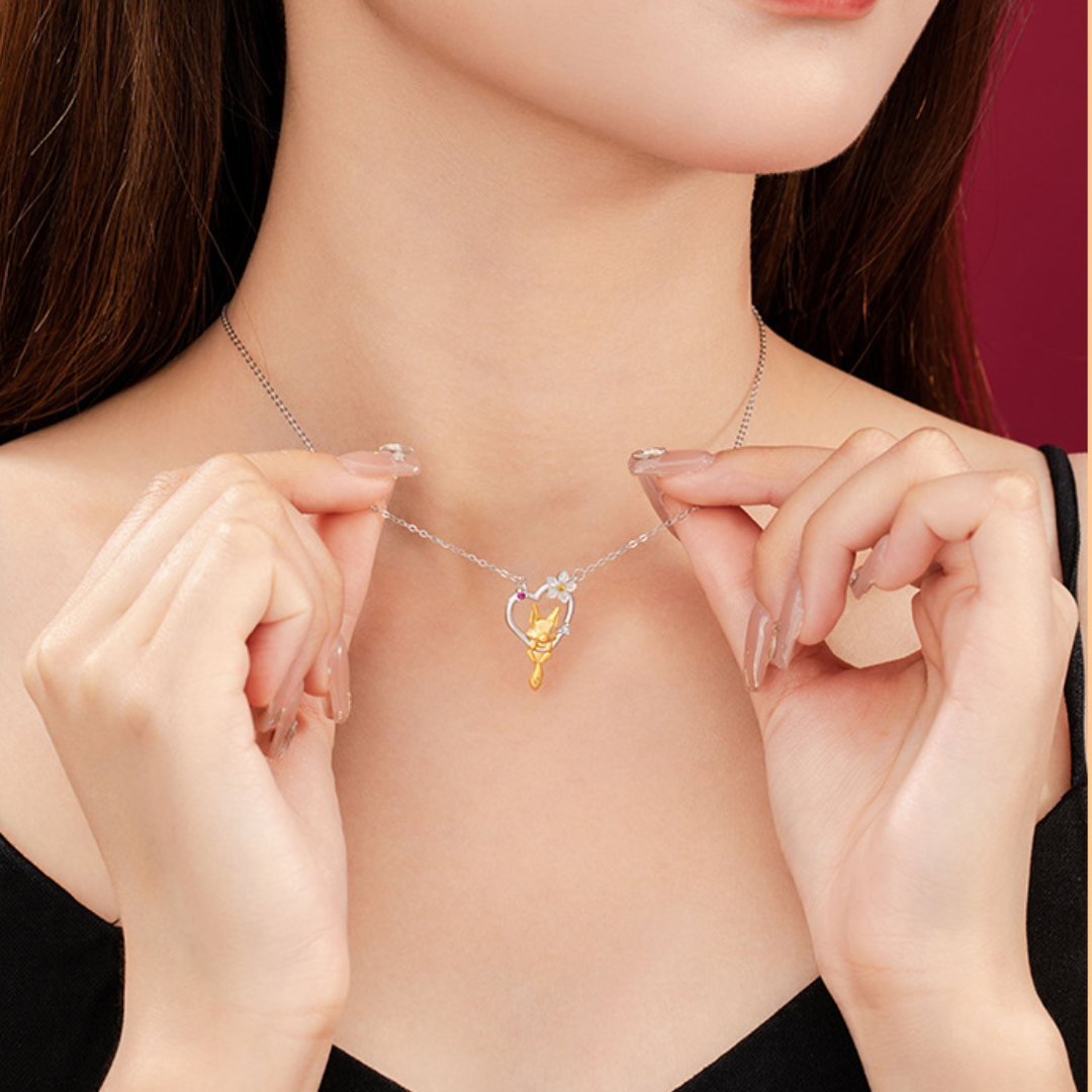 Kitsune Gold-Plated 925 Blossom Necklace