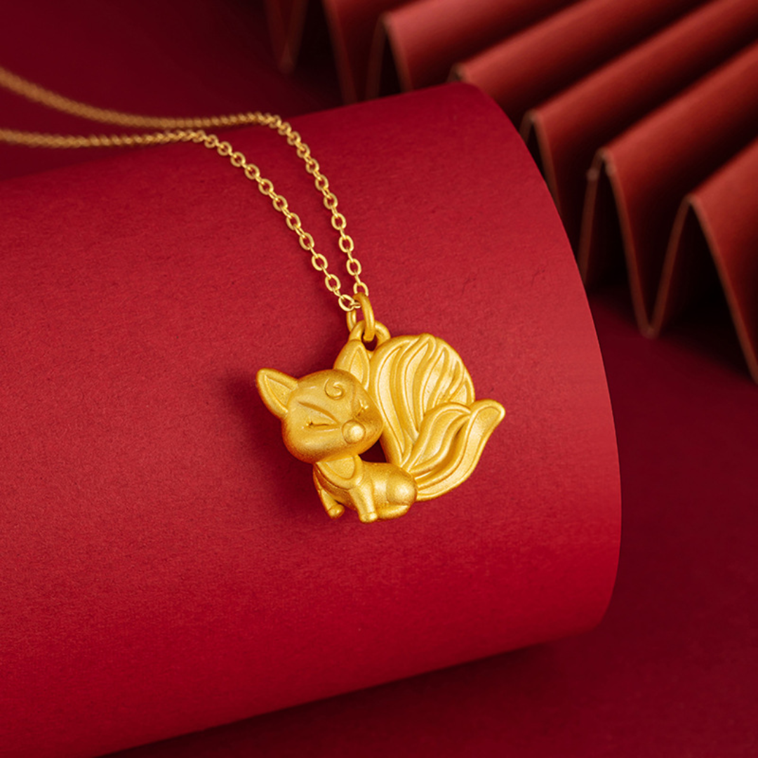 Kitsune Gold-Plated 999 Necklace