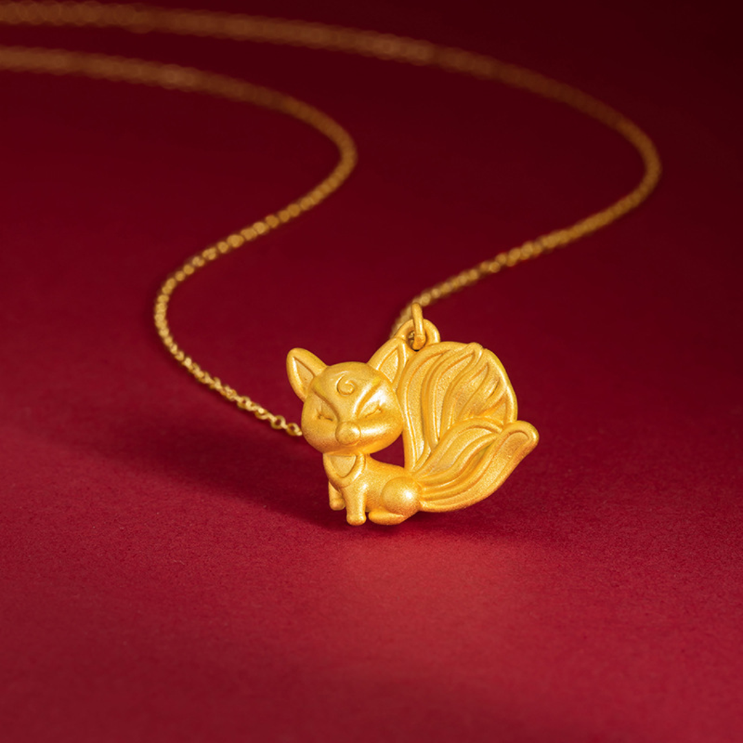 Kitsune Gold-Plated 999 Necklace