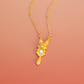 Kitsune Gold-Plated 925 Glass Stone Necklace