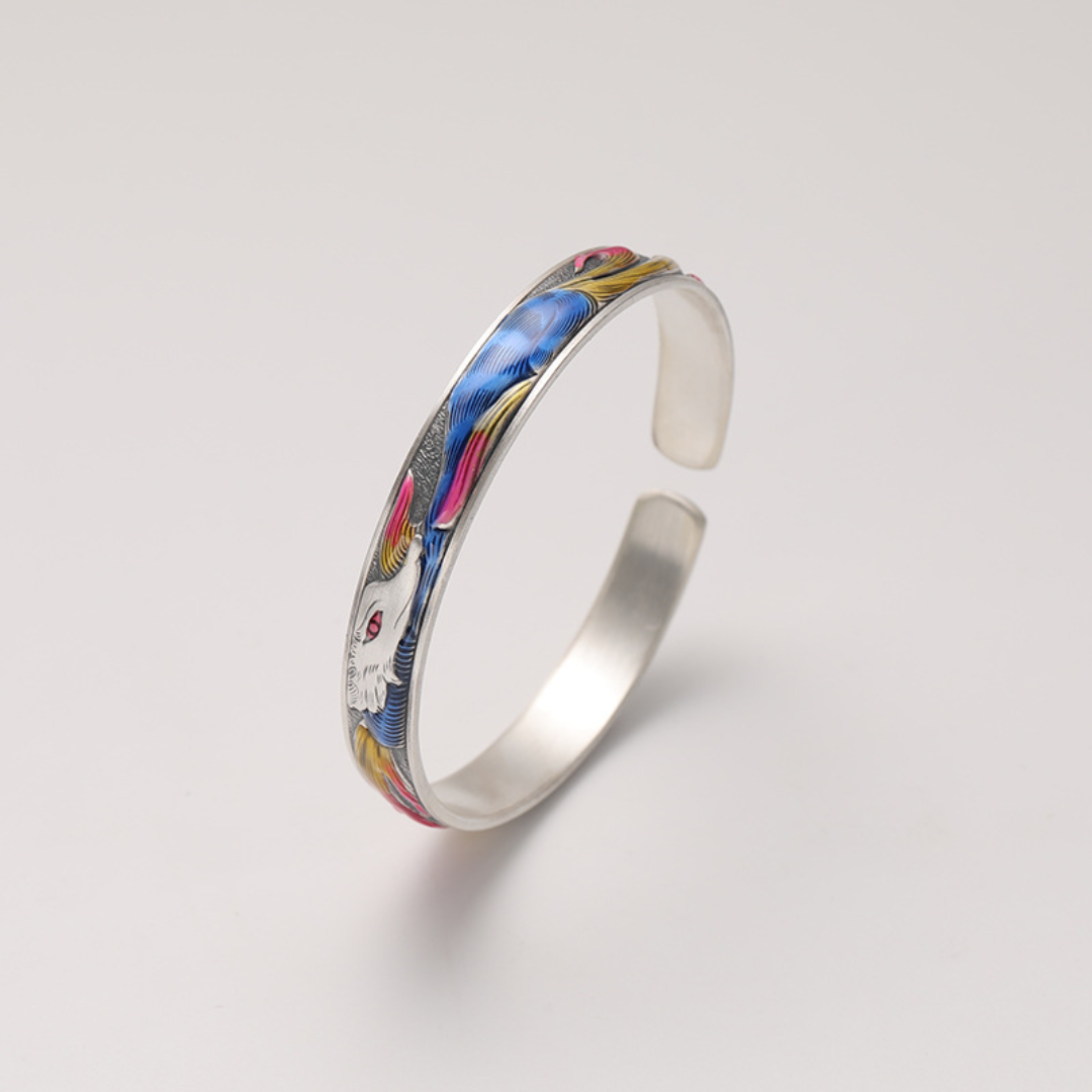 Kitsune 999 Silver Bangle