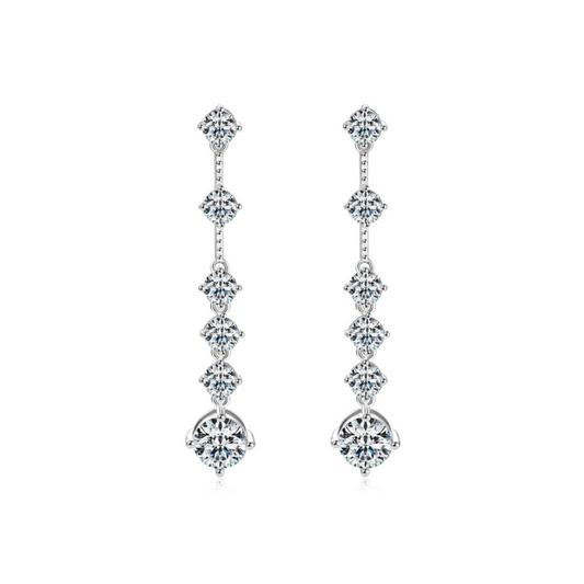 Moissanite Drop Earrings II