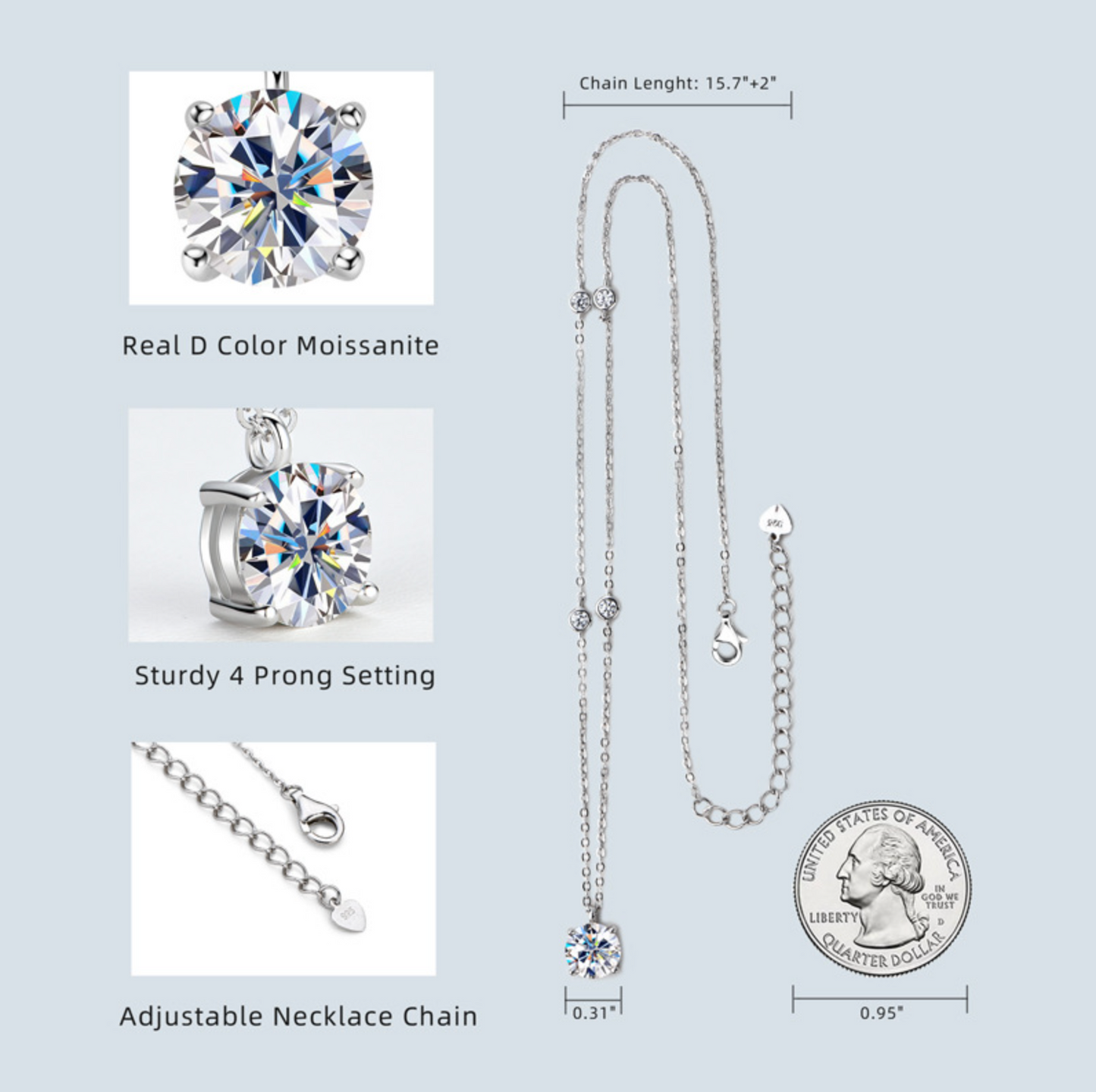 Four-Prong Moissanite Constellation Necklace