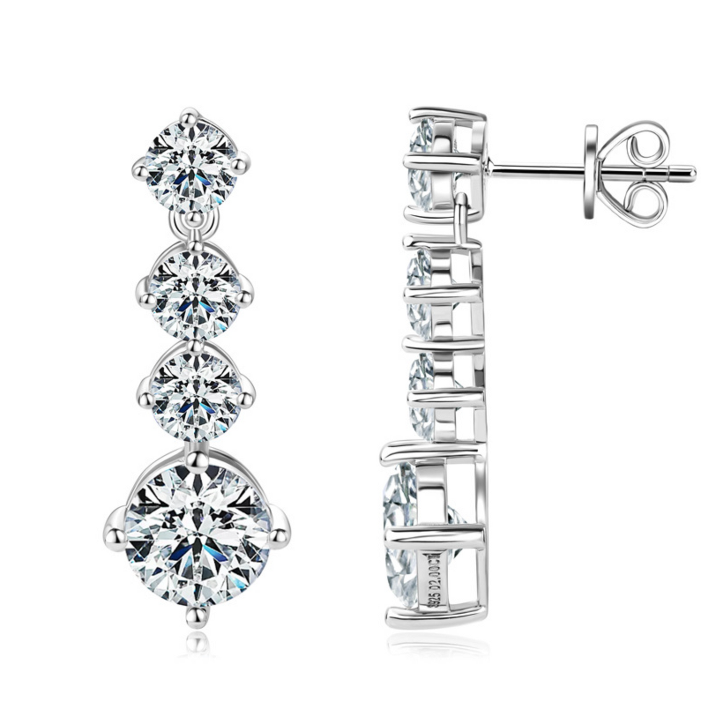 Moissanite Drop Earrings