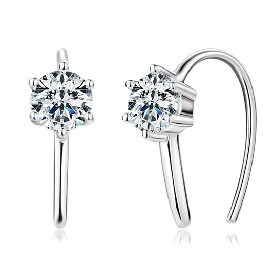 Moissanite U Shape Earrings