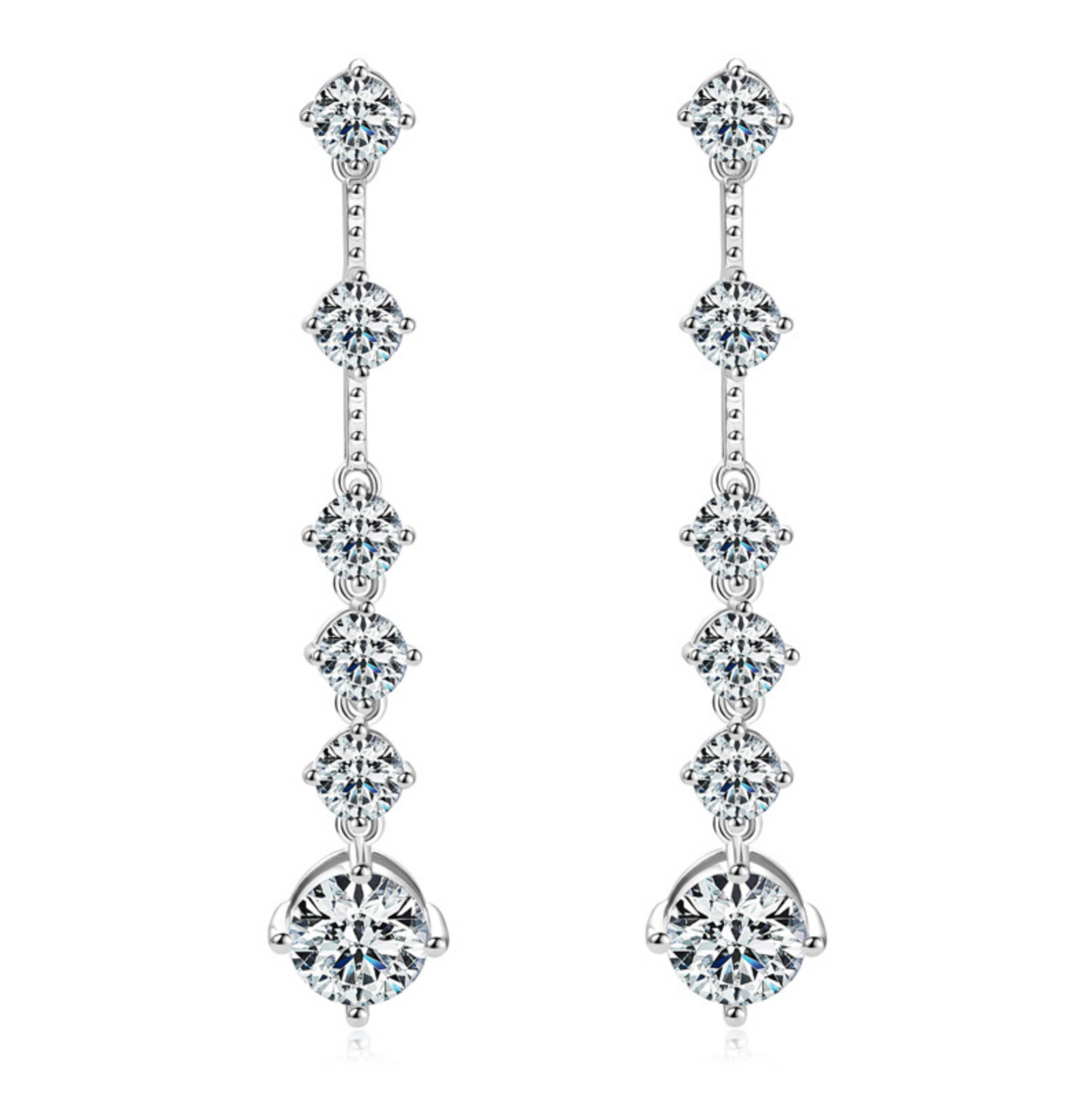 Moissanite Drop Earrings II