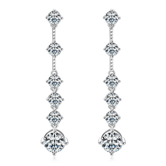 Moissanite Drop Earrings II