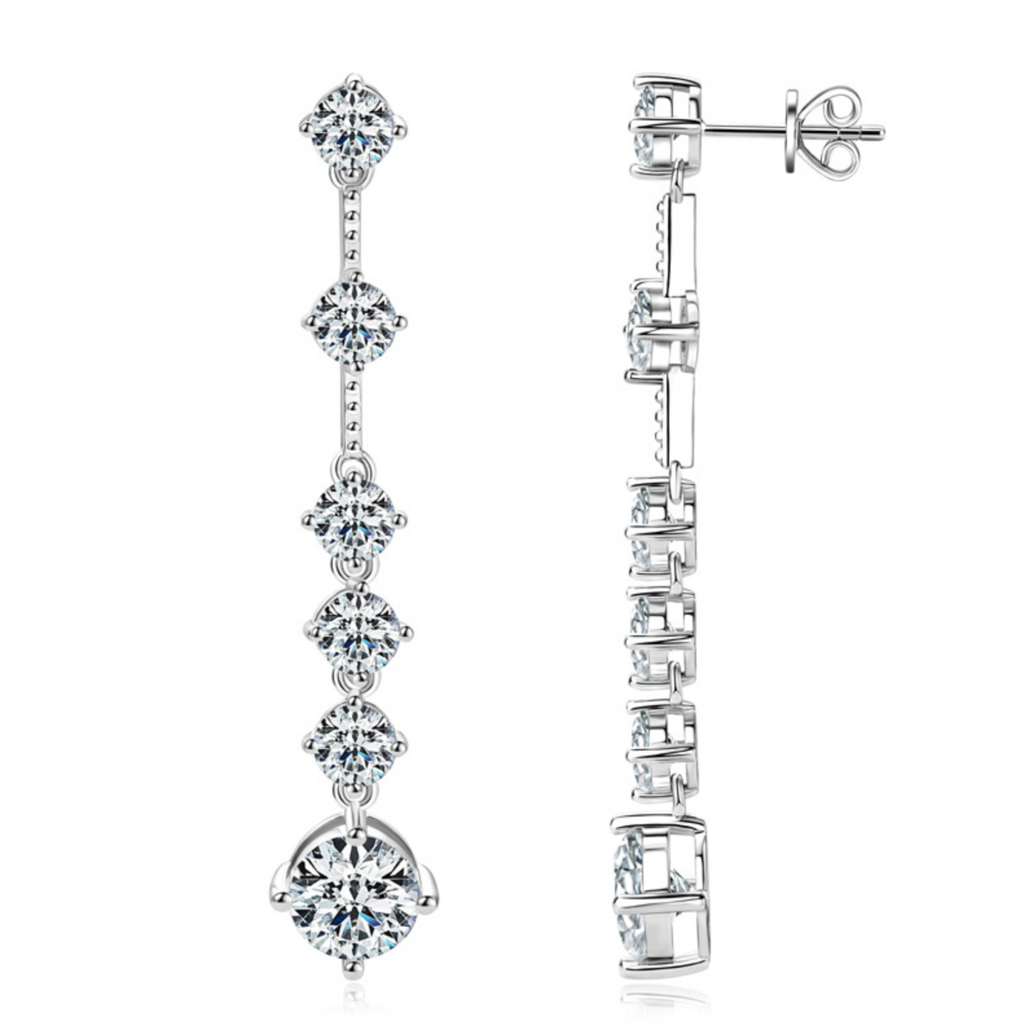 Moissanite Drop Earrings II