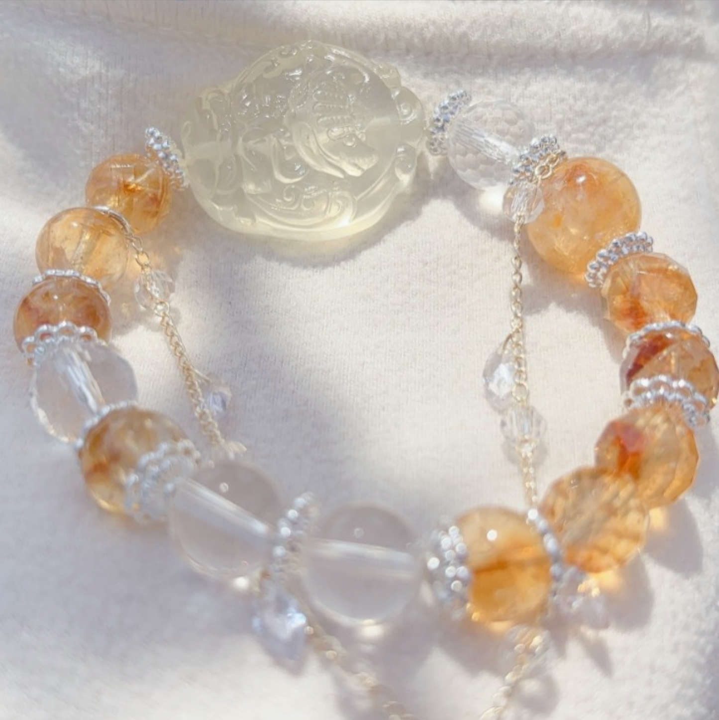 Kitsune Citrine Beaded Bracelet III