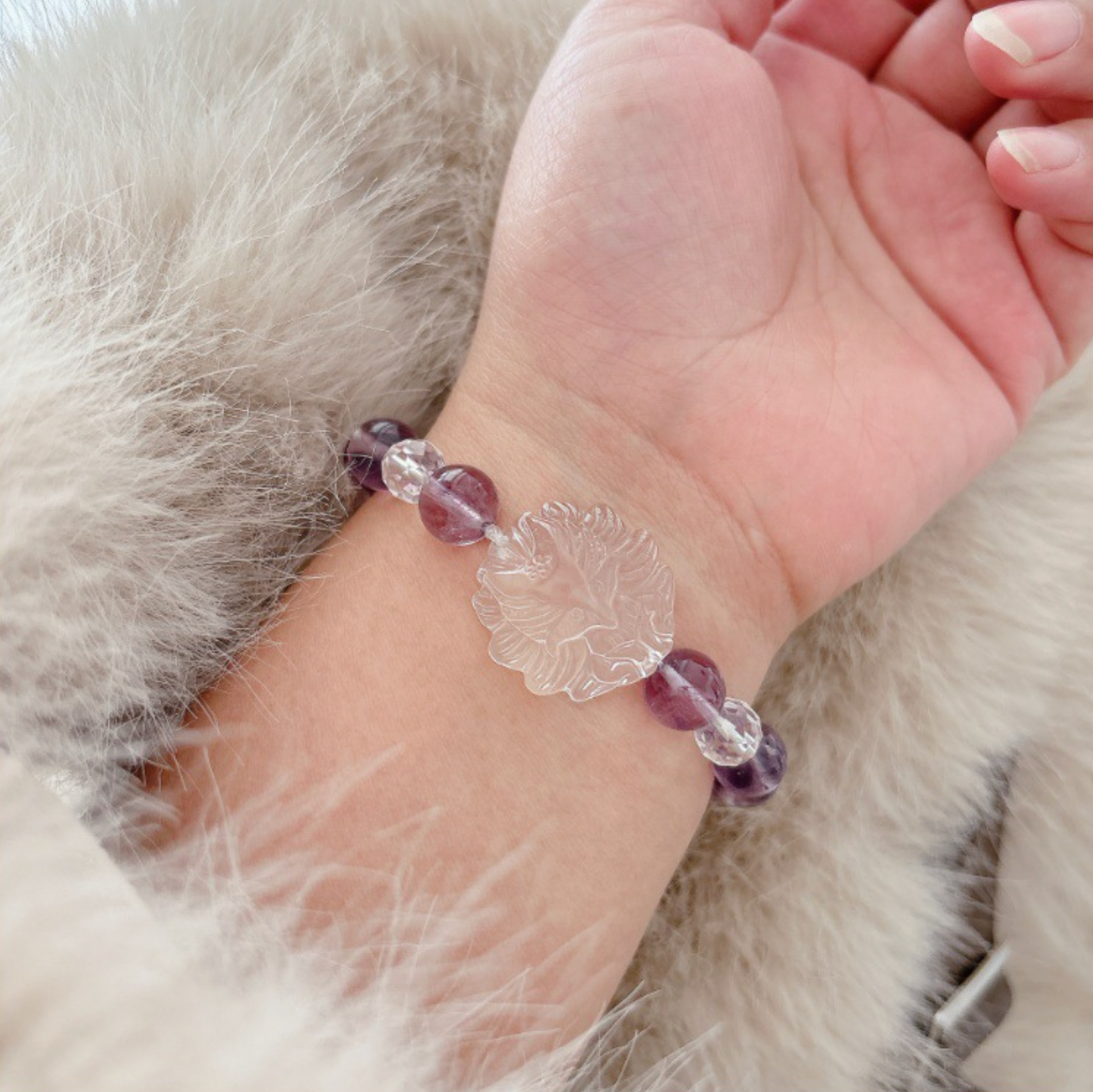 Kitsune Amethyst Beaded Bracelet II