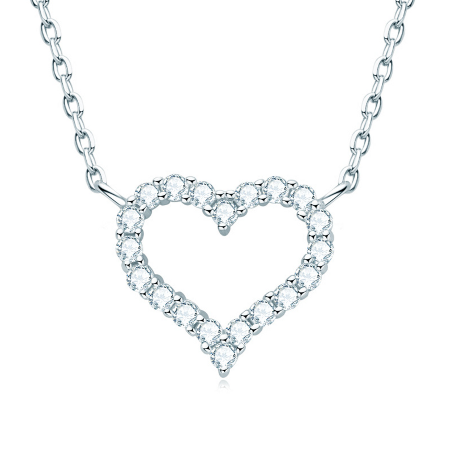 Heart Moissanite Pendant Necklace - 0.3 ct Total