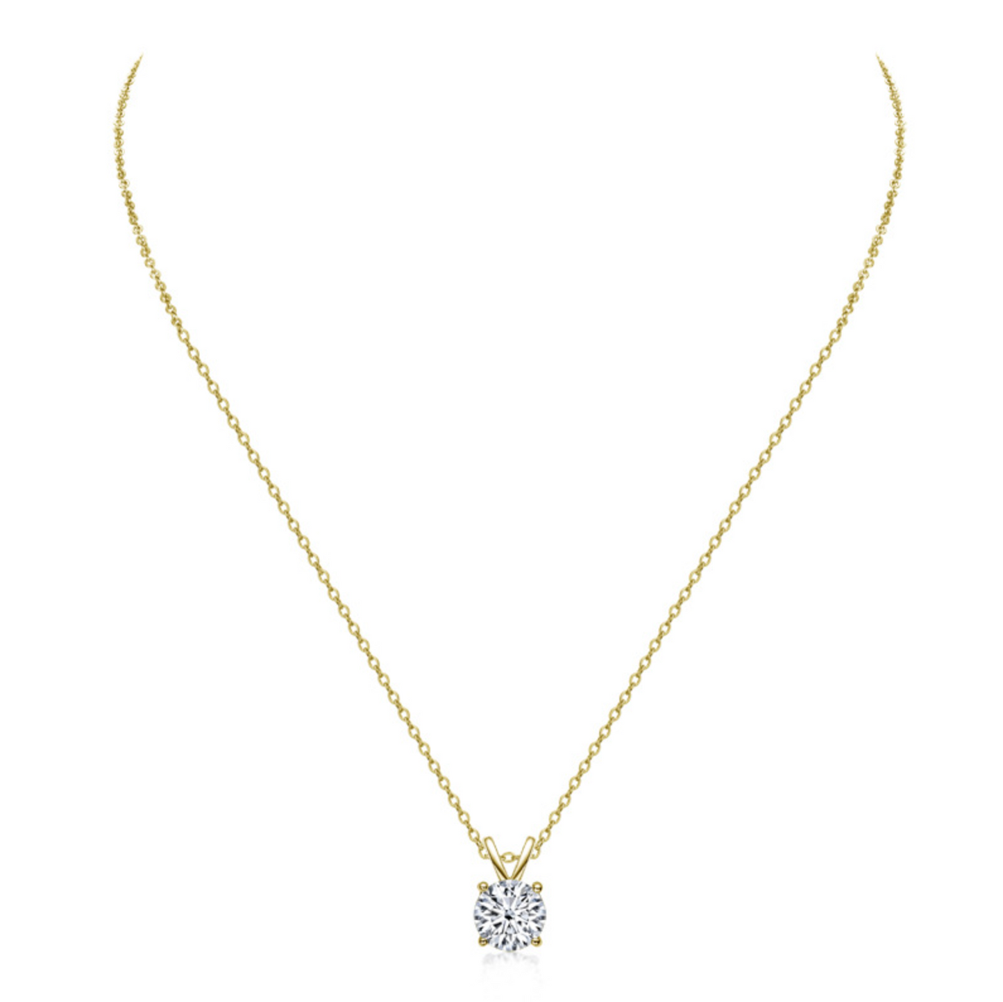 Four-Prong Moissanite Pendant Necklace