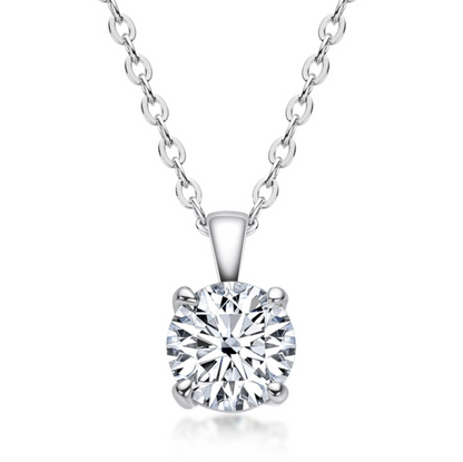 Four-Prong Moissanite Pendant Necklace III