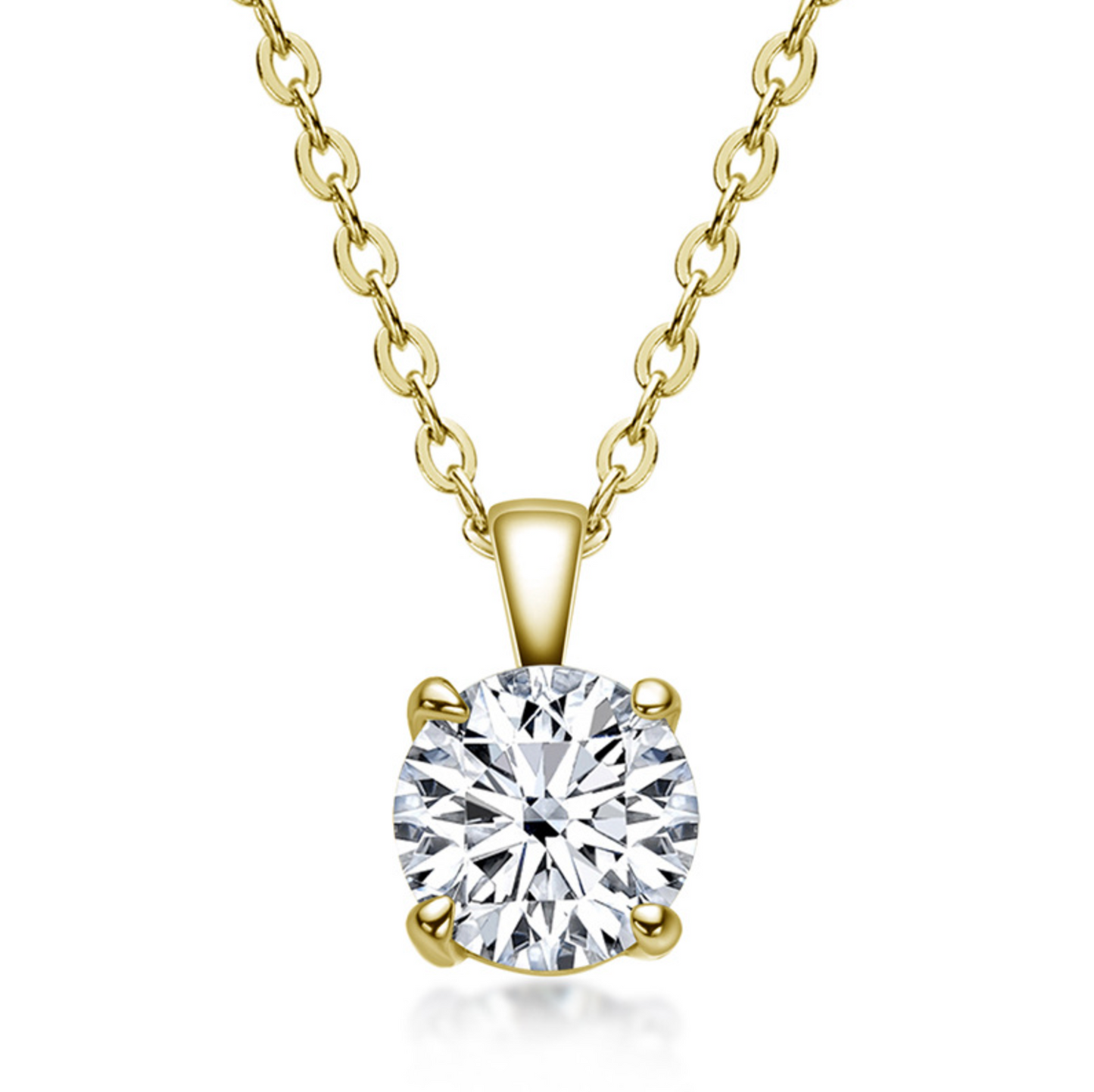 Four-Prong Moissanite Pendant Necklace III