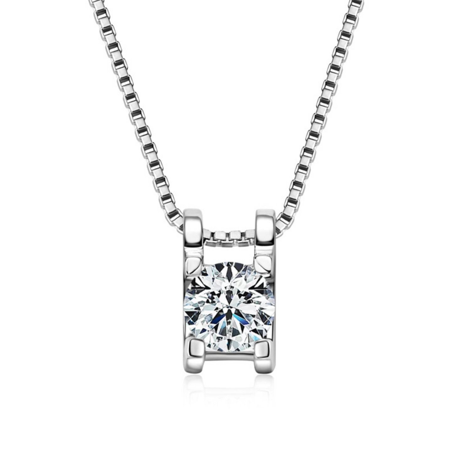 H Moissanite Pendant Necklace