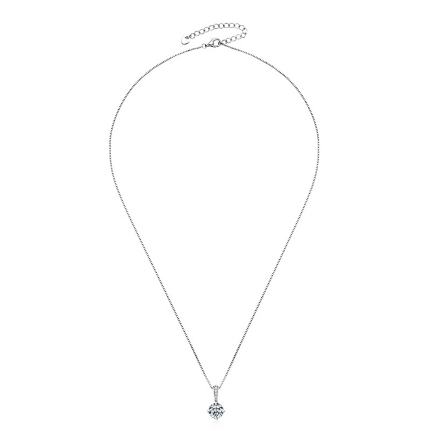 Four-Prong Moissanite Pendant Necklace II