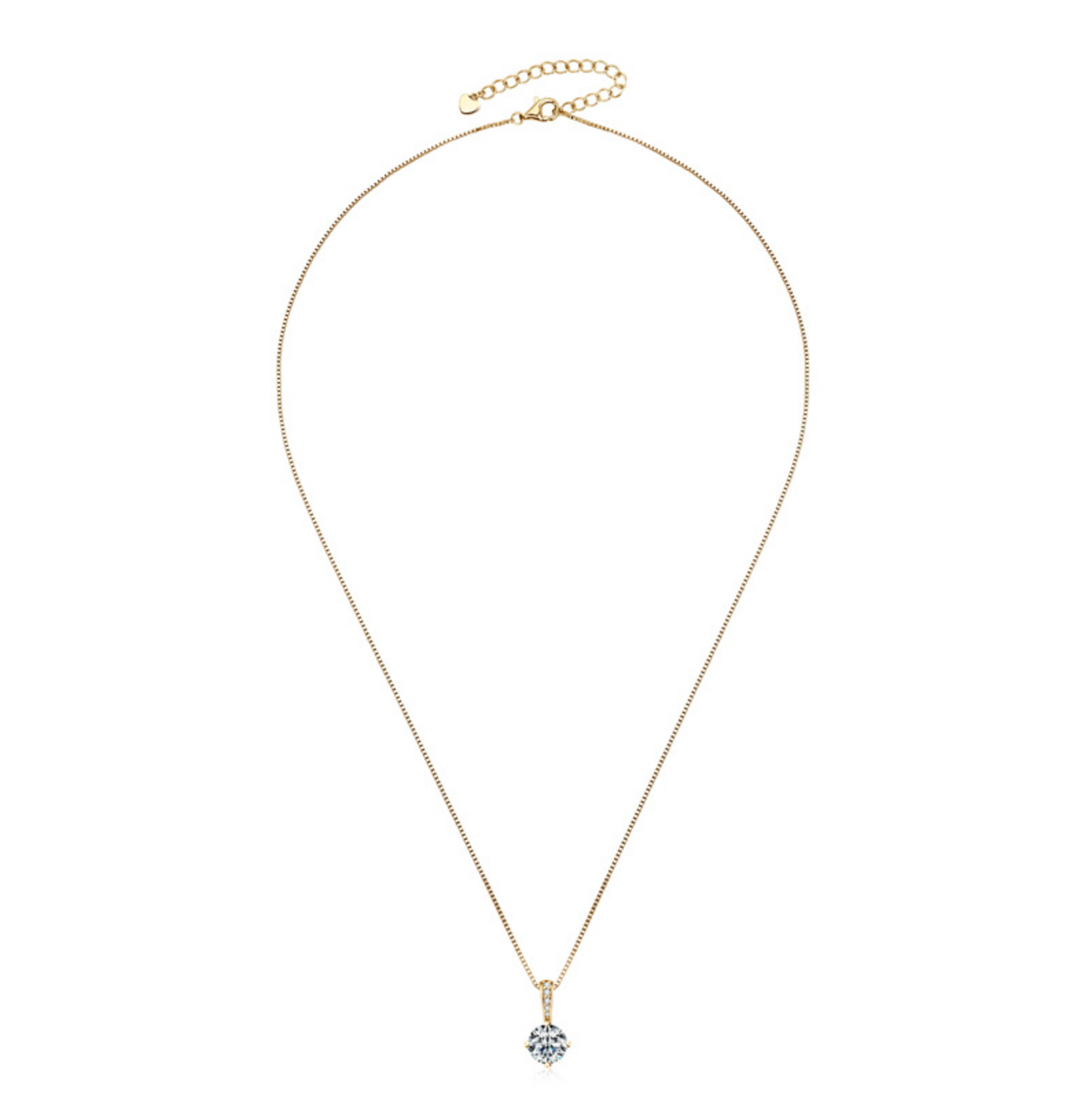 Four-Prong Moissanite Pendant Necklace II