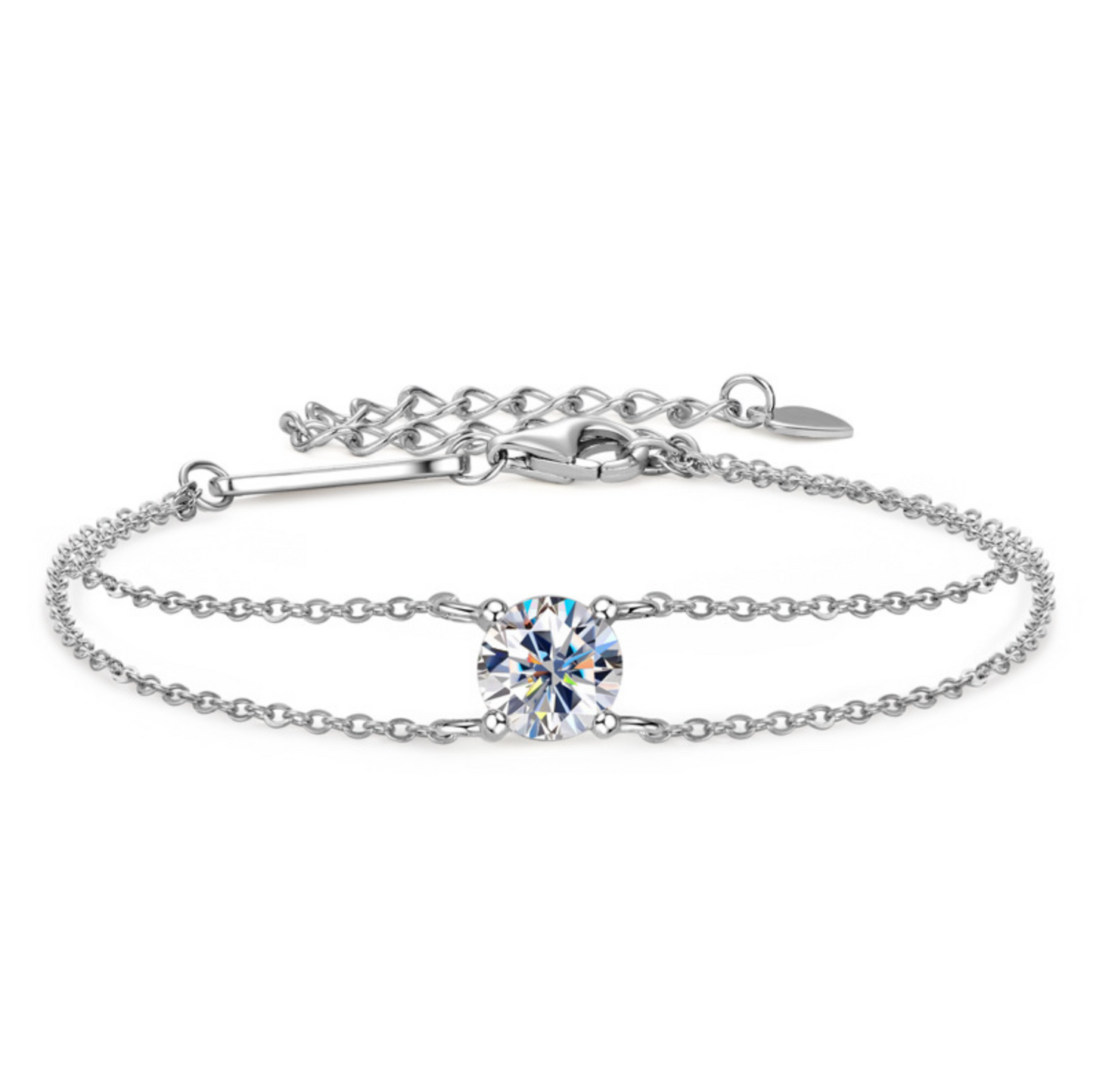 Double Chain Moissanite Bracelet