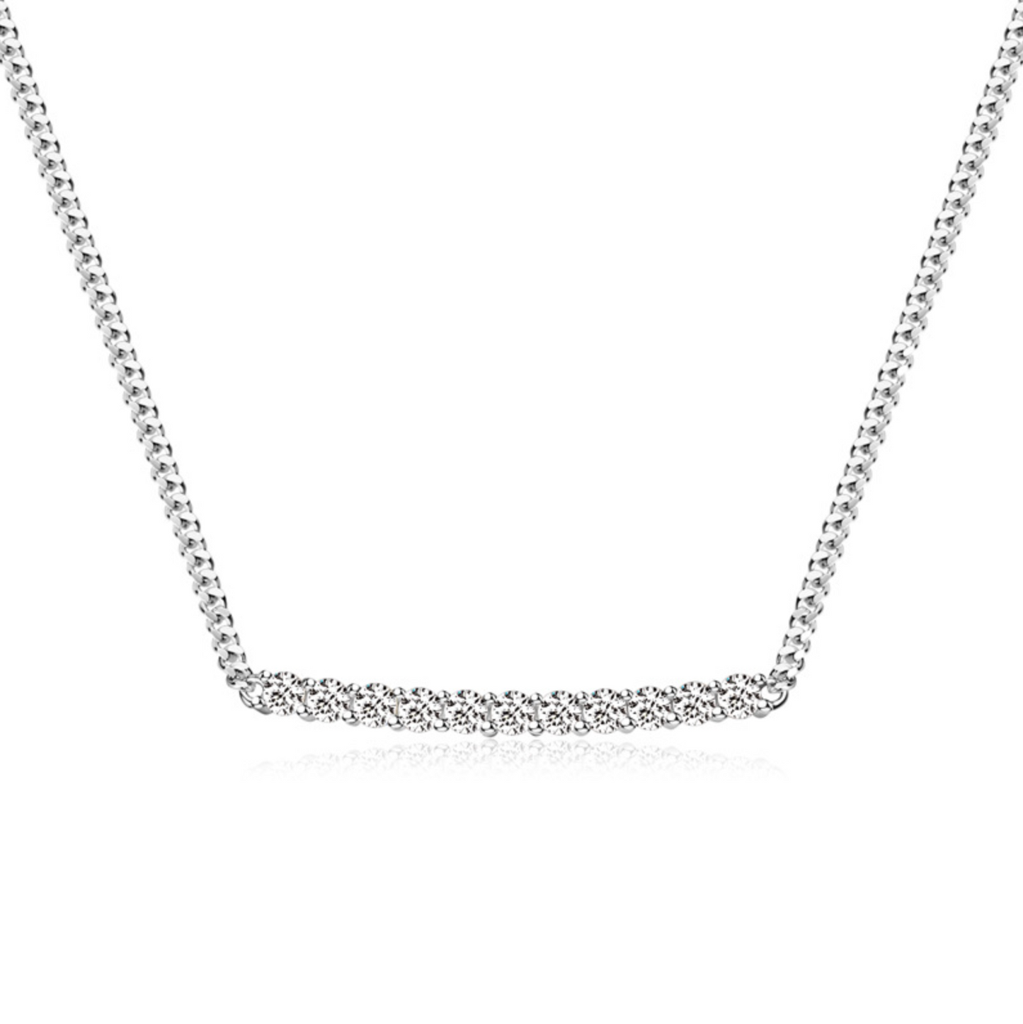 Moissanite Bar Necklace