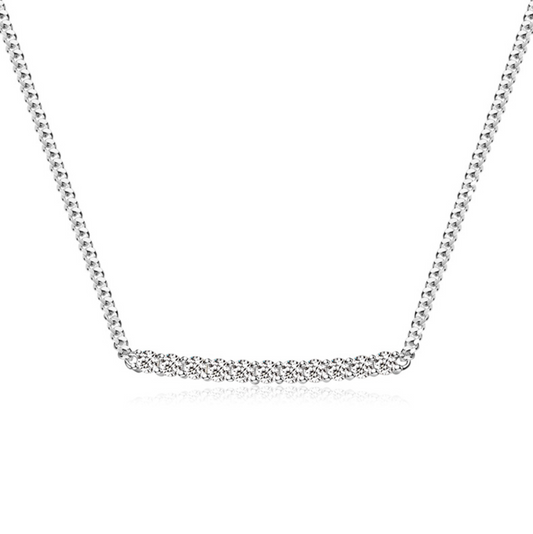 Moissanite Bar Necklace