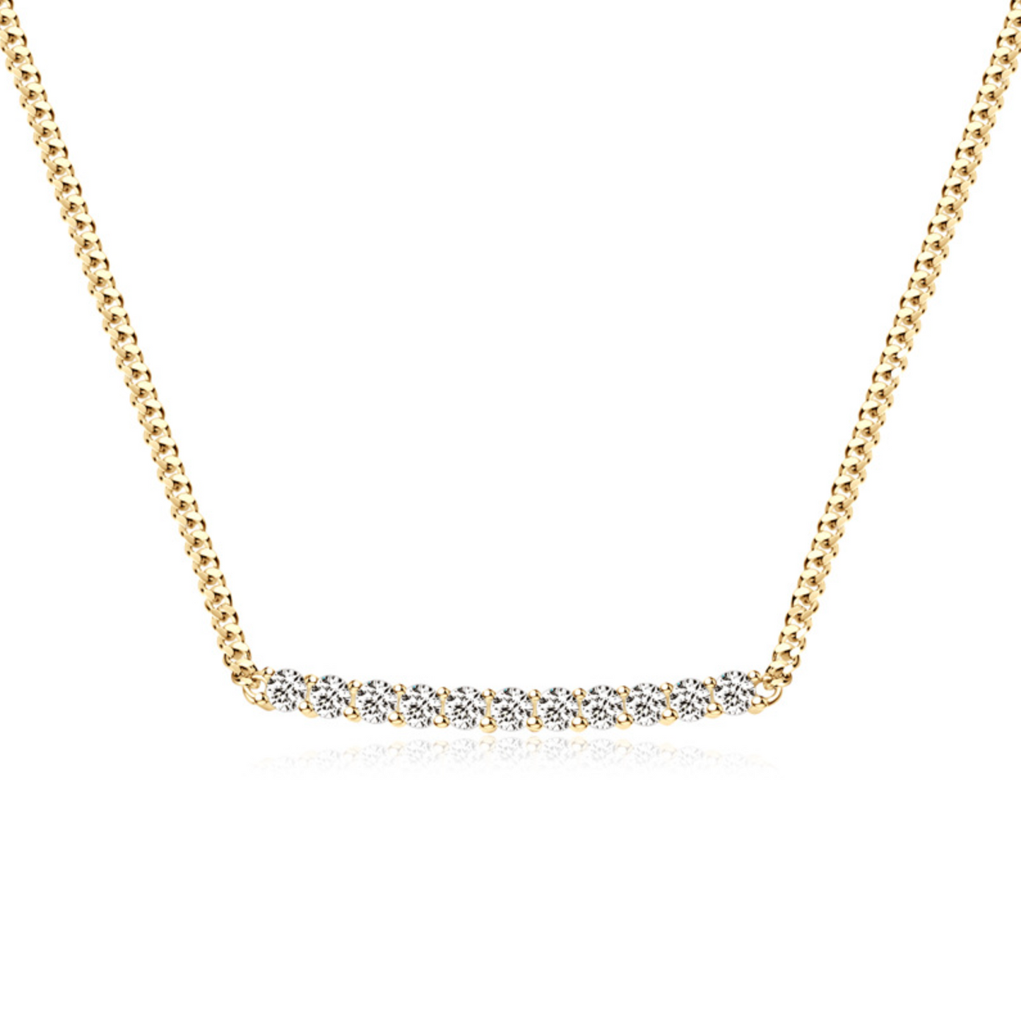 Moissanite Bar Necklace